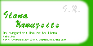 ilona mamuzsits business card